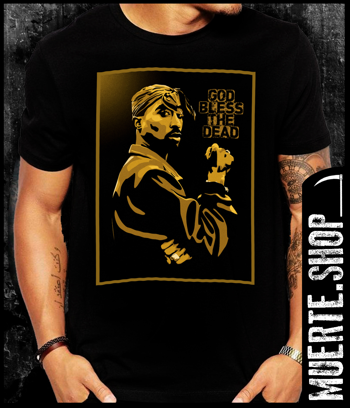 Черна тениска 2PAC GOD BLESS THE DEAD Черна тениска 2PAC GOD BLESS THE DEAD